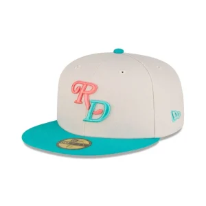 Clearance Dominican Republic Chrome Teal 59FIFTY Fitted Hat - KTGCaps - Baseball caps for various teams, purchased online at a discount
