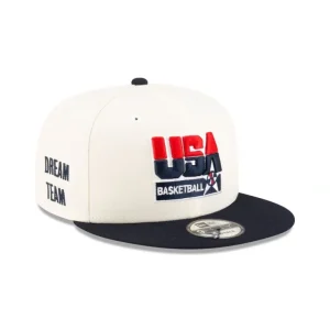 Fashion Dream Team Chrome White 9FIFTY Snapback Hat - KTGCaps - Baseball caps for various teams, purchased online at a discount