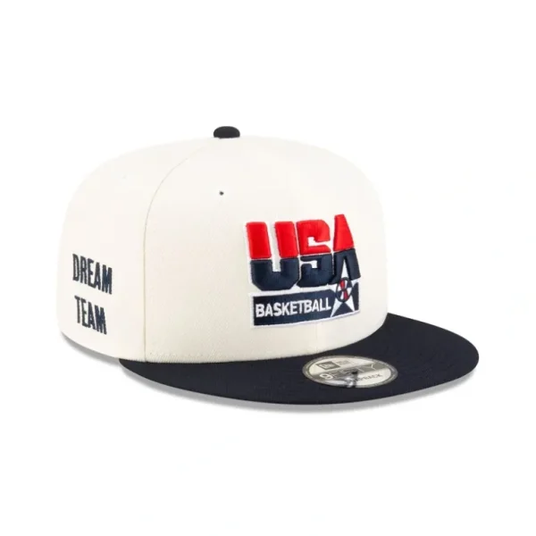 Fashion Dream Team Chrome White 9FIFTY Snapback Hat - KTGCaps - Baseball caps for various teams, purchased online at a discount