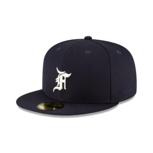 New Essentials By Fear Of God Navy 59FIFTY Fitted Hat - KTGCaps - Baseball caps for various teams, purchased online at a discount