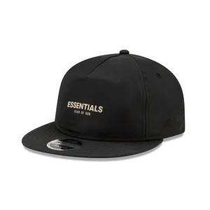 Best Sale Fear Of God Essentials Retro Crown Black Alternate 9FIFTY Strapback Ha - KTGCaps - Baseball caps for various teams, purchased online at a discount