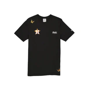 Clearance FELT x Houston Astros Black TShirt - KTGCaps - Baseball caps for various teams, purchased online at a discount