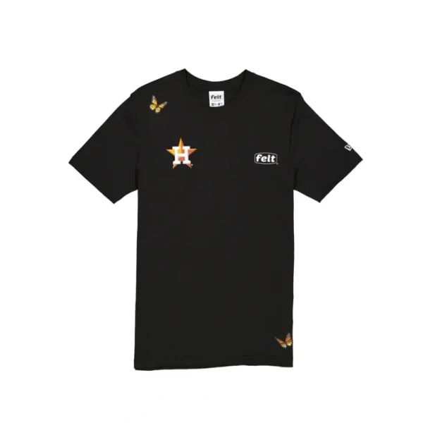 Clearance FELT x Houston Astros Black TShirt - KTGCaps - Baseball caps for various teams, purchased online at a discount