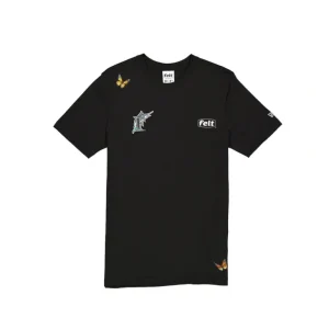 Shop FELT x Miami Marlins Black TShirt - KTGCaps - Baseball caps for various teams, purchased online at a discount