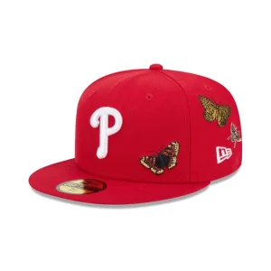 Clearance FELT x Philadelphia Phillies Red 59FIFTY Fitted Hat - KTGCaps - Baseball caps for various teams, purchased online at a discount