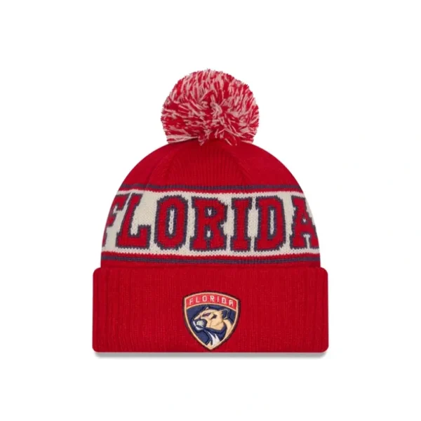Best Sale Florida Panthers Retro Pom Knit Hat - KTGCaps - Baseball caps for various teams, purchased online at a discount