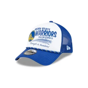 Fashion Golden State Warriors 2024 Rally Drive White 9FORTY AFrame Trucker Ha - KTGCaps - Baseball caps for various teams, purchased online at a discount