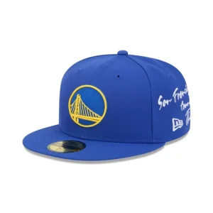 Flash Sale Golden State Warriors Team Verbiage 59FIFTY Fitted Hat - KTGCaps - Baseball caps for various teams, purchased online at a discount