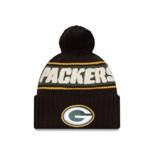 Discount Green Bay Packers 2024 Cold Weather Black Pom Knit Hat - KTGCaps - Baseball caps for various teams, purchased online at a discount