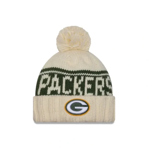 Clearance Green Bay Packers 2024 Cold Weather Chrome Pom Knit Hat - KTGCaps - Baseball caps for various teams, purchased online at a discount