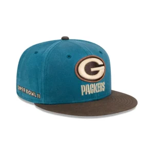 Flash Sale Green Bay Packers Indigo 59FIFTY Fitted Hat - KTGCaps - Baseball caps for various teams, purchased online at a discount