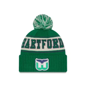 Clearance Hartford Whalers Retro Pom Knit Hat - KTGCaps - Baseball caps for various teams, purchased online at a discount