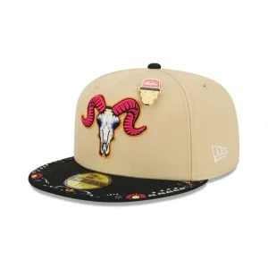 Flash Sale Hartford Yard Goats Skull Pin 59FIFTY Fitted Hat - KTGCaps - Baseball caps for various teams, purchased online at a discount