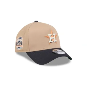 Flash Sale Houston Astros Beige Khaki 9FORTY AFrame Snapback Hat - KTGCaps - Baseball caps for various teams, purchased online at a discount