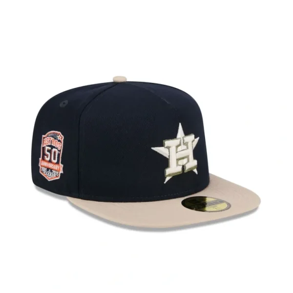 Clearance Houston Astros Canvas 59FIFTY AFrame Fitted Hat - KTGCaps - Baseball caps for various teams, purchased online at a discount
