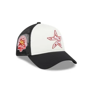 Clearance Houston Astros Checkered Flag 9FORTY AFrame Trucker Hat - KTGCaps - Baseball caps for various teams, purchased online at a discount