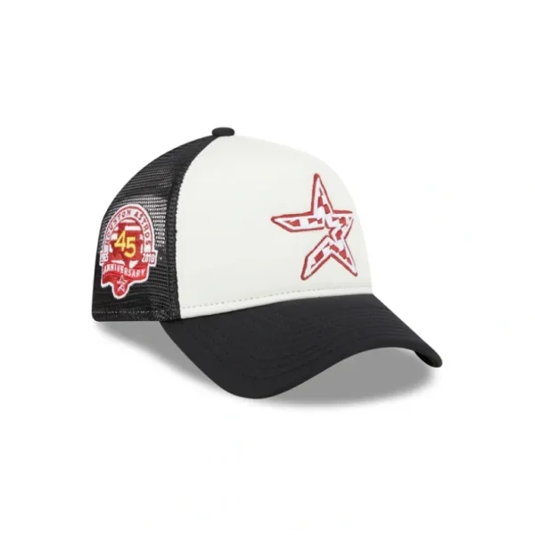 Clearance Houston Astros Checkered Flag 9FORTY AFrame Trucker Hat - KTGCaps - Baseball caps for various teams, purchased online at a discount