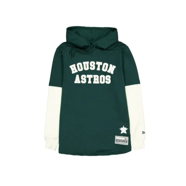 Clearance Houston Astros Dark Green Logo Select Hooded TShirt - KTGCaps - Baseball caps for various teams, purchased online at a discount