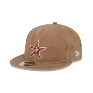 Clearance Houston Astros Khaki Retro Crown 9FIFTY Adjustable Hat - KTGCaps - Baseball caps for various teams, purchased online at a discount