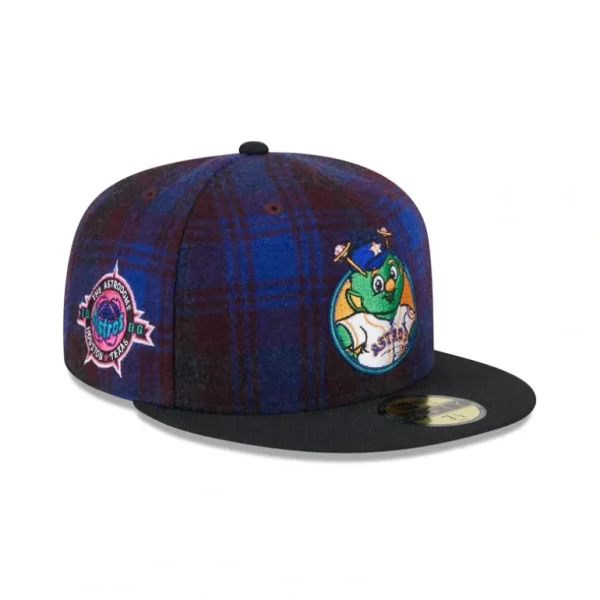 Flash Sale Houston Astros Mascot Plaid 59FIFTY Fitted Hat - KTGCaps - Baseball caps for various teams, purchased online at a discount