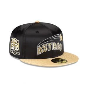 Discount Houston Astros Metallic Gold 59FIFTY Fitted Hat - KTGCaps - Baseball caps for various teams, purchased online at a discount