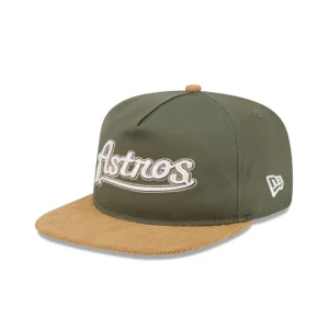 Clearance Houston Astros Olive Green Golfer Hat - KTGCaps - Baseball caps for various teams, purchased online at a discount