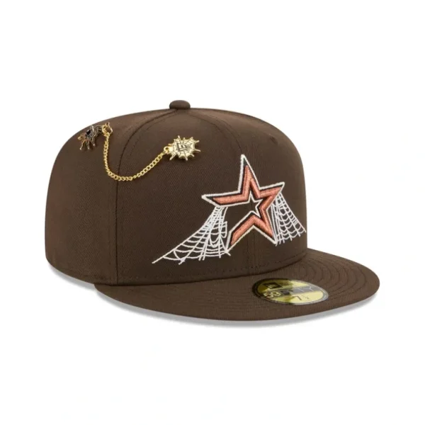 Discount Houston Astros Spider Pin 59FIFTY Fitted Hat - KTGCaps - Baseball caps for various teams, purchased online at a discount