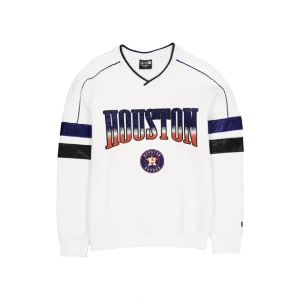 New Houston Astros Sport Classics White Crewneck - KTGCaps - Baseball caps for various teams, purchased online at a discount