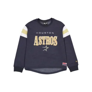 Fashion Houston Astros Throwback Womens Crewneck - KTGCaps - Baseball caps for various teams, purchased online at a discount