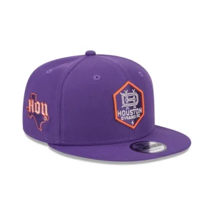 Clearance Houston Dynamo 2024 Jersey Hook 9FIFTY Snapback Hat - KTGCaps - Baseball caps for various teams, purchased online at a discount