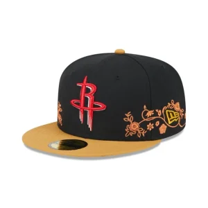 Clearance Houston Rockets Floral Vine 59FIFTY Fitted Hat - KTGCaps - Baseball caps for various teams, purchased online at a discount