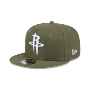 Clearance Houston Rockets Olive 9FIFTY Snapback Hat - KTGCaps - Baseball caps for various teams, purchased online at a discount