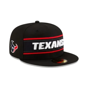 Fashion Houston Texans 2024 Sideline Black 59FIFTY Fitted Hat - KTGCaps - Baseball caps for various teams, purchased online at a discount