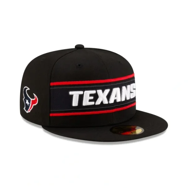 Fashion Houston Texans 2024 Sideline Black 59FIFTY Fitted Hat - KTGCaps - Baseball caps for various teams, purchased online at a discount