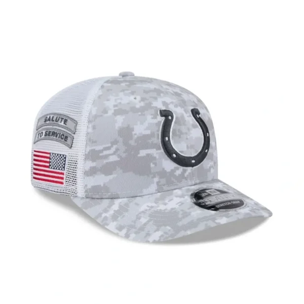 Shop Indianapolis Colts 2024 Salute to Service 9SEVENTY Trucker Hat - KTGCaps - Baseball caps for various teams, purchased online at a discount