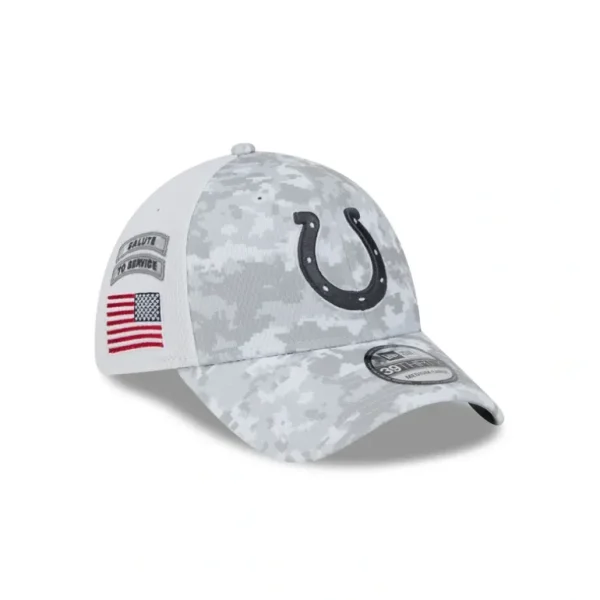 Clearance Indianapolis Colts 2024 Salute to Service 39THIRTY Stretch Fit Hat - KTGCaps - Baseball caps for various teams, purchased online at a discount