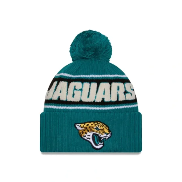 Flash Sale Jacksonville Jaguars 2024 Cold Weather Sport Pom Knit Hat - KTGCaps - Baseball caps for various teams, purchased online at a discount