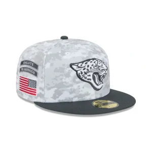 Discount Jacksonville Jaguars 2024 Salute to Service 59FIFTY Fitted Hat - KTGCaps - Baseball caps for various teams, purchased online at a discount