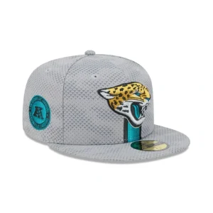 Discount Jacksonville Jaguars 2024 Sideline Gray 59FIFTY Fitted Hat - KTGCaps - Baseball caps for various teams, purchased online at a discount