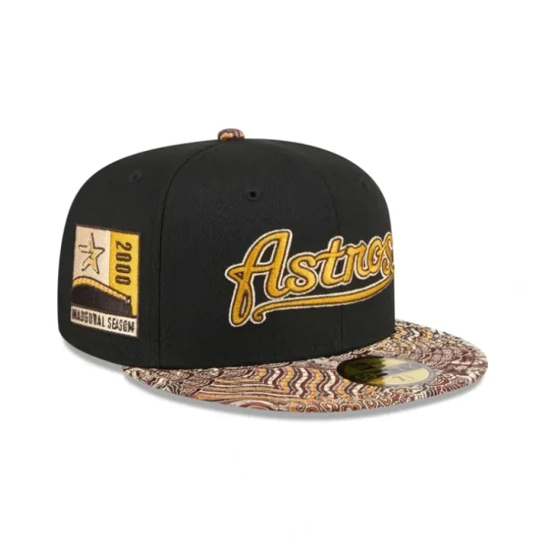 Flash Sale Just Caps Jacquard Visor Houston Astros 59FIFTY Fitted Hat - KTGCaps - Baseball caps for various teams, purchased online at a discount