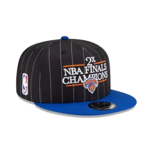 Outlet Just Caps NBA Champion Pinstripe New York Knicks 9FIFTY Snapback Hat - KTGCaps - Baseball caps for various teams, purchased online at a discount