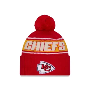 Flash Sale Kansas City Chiefs 2024 Cold Weather Sport Pom Knit Hat - KTGCaps - Baseball caps for various teams, purchased online at a discount