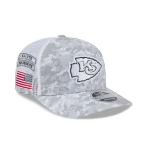 Outlet Kansas City Chiefs 2024 Salute to Service 9SEVENTY Trucker Hat - KTGCaps - Baseball caps for various teams, purchased online at a discount