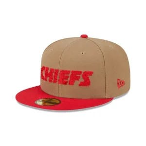 Clearance Kansas City Chiefs Classic 8Bit Wordmark 59FIFTY Fitted Hat - KTGCaps - Baseball caps for various teams, purchased online at a discount