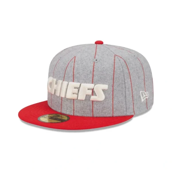 Online Kansas City Chiefs Heather Pinstripe 59FIFTY Fitted Hat - KTGCaps - Baseball caps for various teams, purchased online at a discount