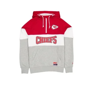 Clearance Kansas City Chiefs Throwback Color Block Hoodie - KTGCaps - Baseball caps for various teams, purchased online at a discount