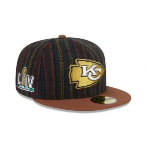 Online Kansas City Chiefs Vintage Herringbone 59FIFTY Fitted Hat - KTGCaps - Baseball caps for various teams, purchased online at a discount