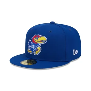 Fashion Kansas Jayhawks Blue 59FIFTY Fitted Hat - KTGCaps - Baseball caps for various teams, purchased online at a discount