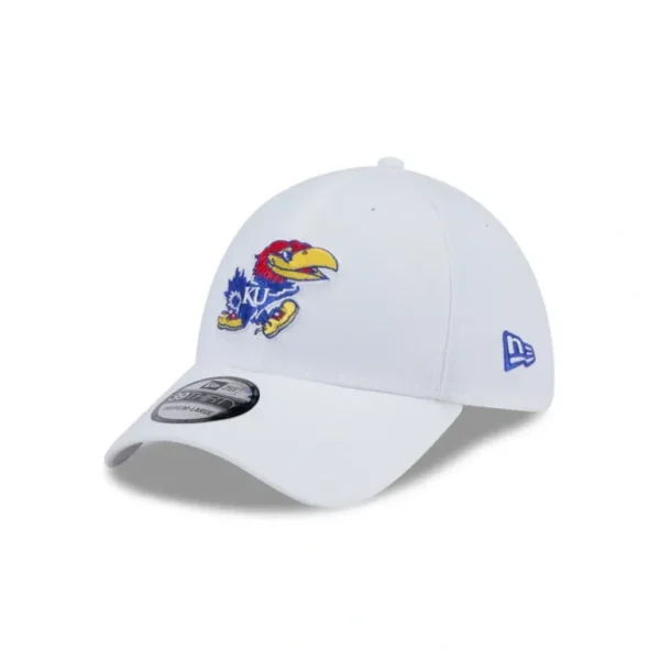 Discount Kansas Jayhawks Chrome 39THIRTY Stretch Fit Hat - KTGCaps - Baseball caps for various teams, purchased online at a discount