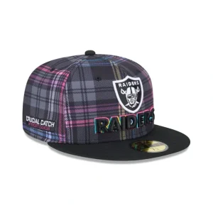 Discount Las Vegas Raiders 2024 Crucial Catch 59FIFTY Fitted Hat - KTGCaps - Baseball caps for various teams, purchased online at a discount